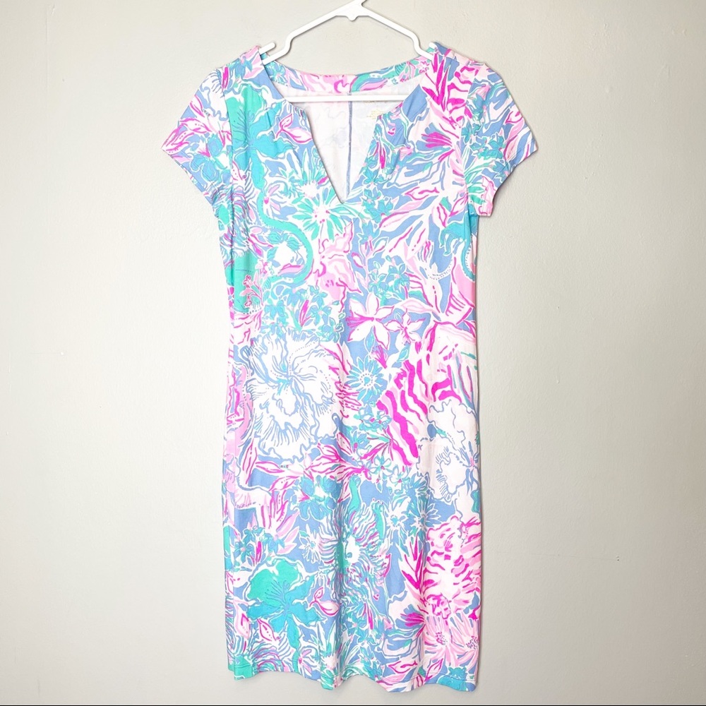 Lilly Pulitzer Vneck Tshirt Dress Small